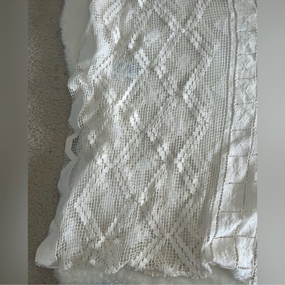 Last✨Free People Cream Lace Coverup Top - Picture 8 of 12